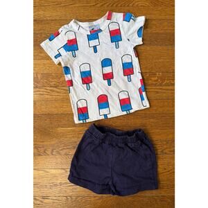 Monica + Andy Bomb Pop Shirt & Shorts Size 3